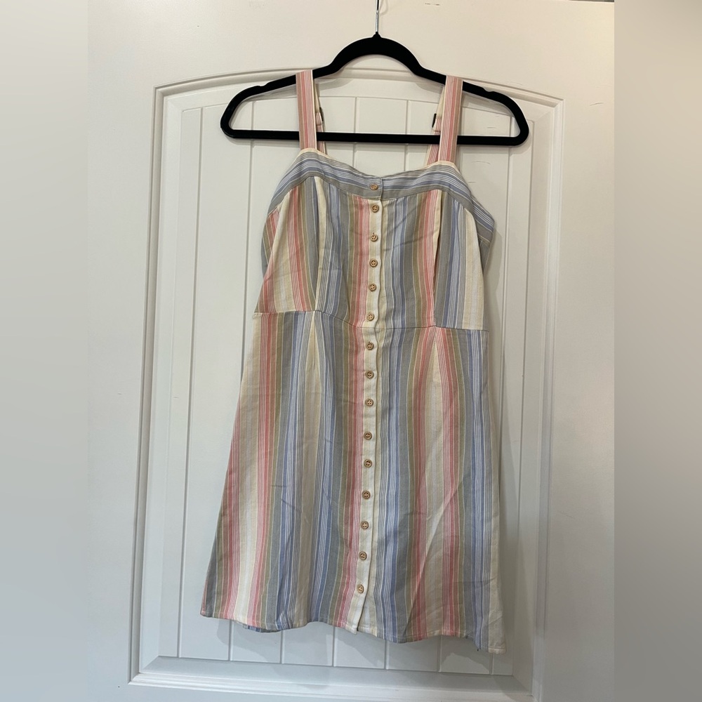 Altar’d State Striped Dress Size XS Spring Summer Button Down 90s Y2K Sundress